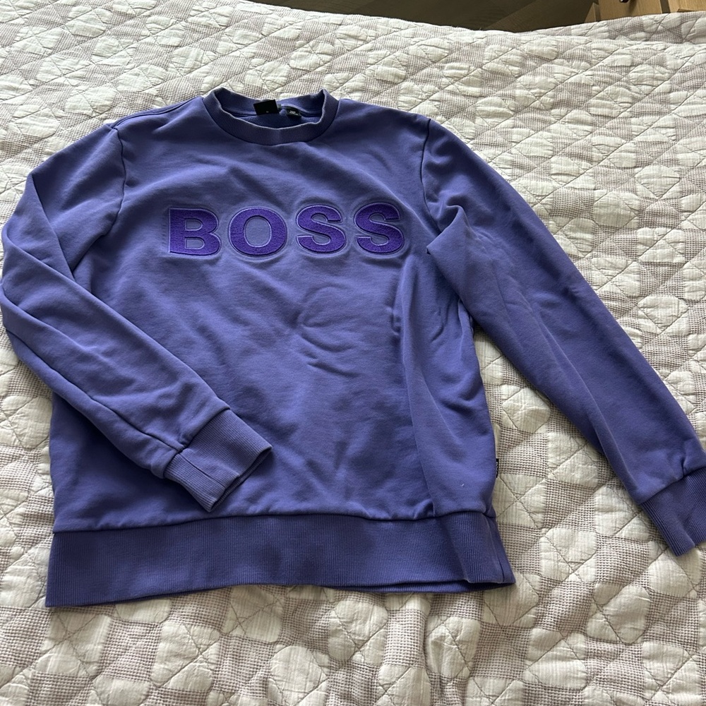 Hugo Boss Men's Lavender Crewneck Sweater